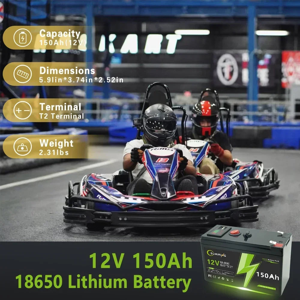 12V 150Ah Lithium Battery Built In BMS High Capacity For Ride Ons - Mobility Buy