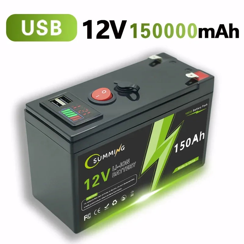12V 150Ah Lithium Battery Built In BMS High Capacity For Ride Ons - Mobility Buy