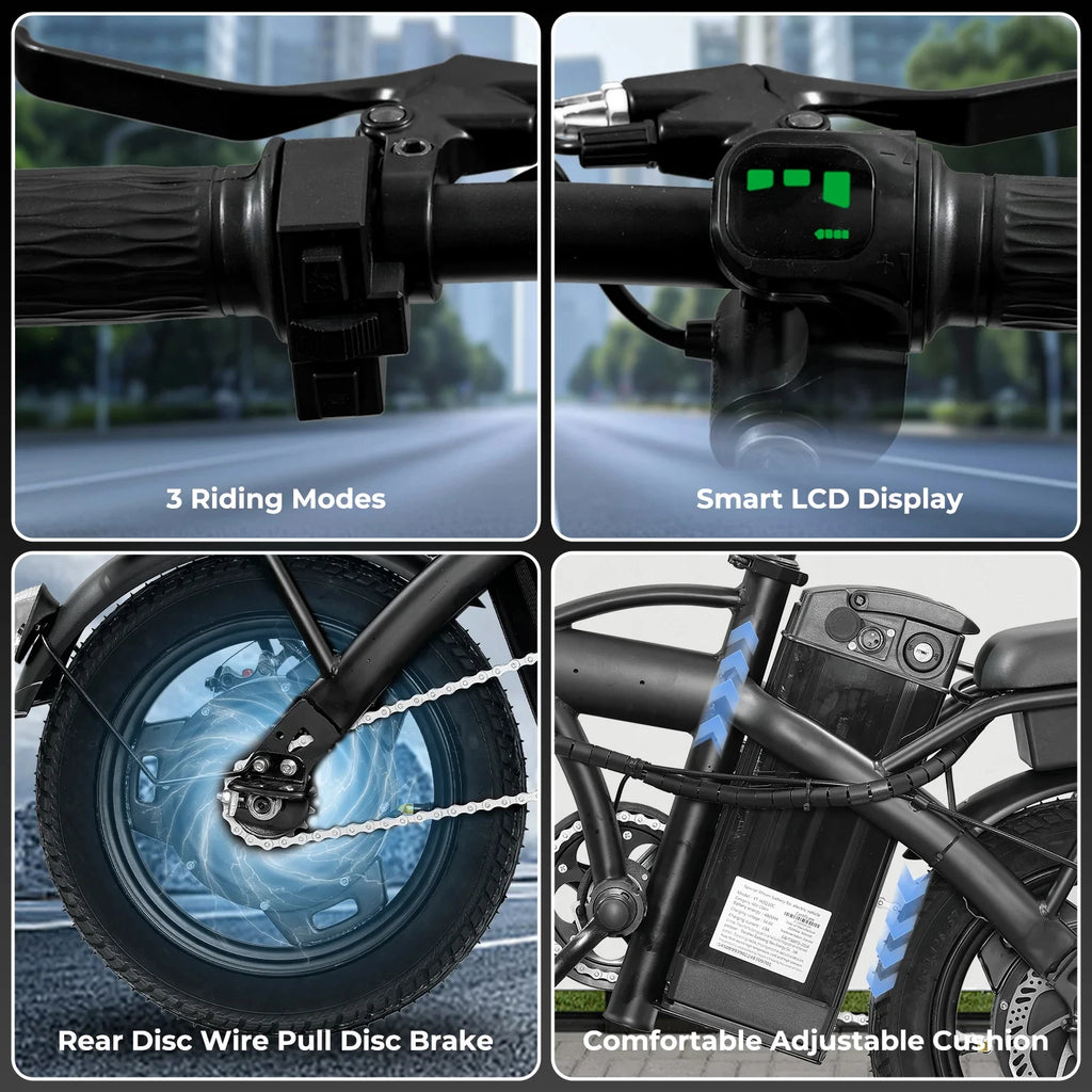 14 Inch Folding Electric Bike 560W Motor 48V Battery - Mobility Buy