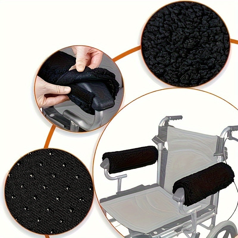 2-Pack Soft Wheelchair Armrest Covers Protective Pads wheelchair & Comfort