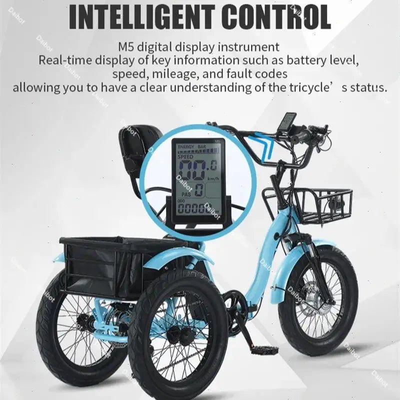 Advanced Electric Folding Tricycle With Powerful Battery For Commuters - Mobility Buy