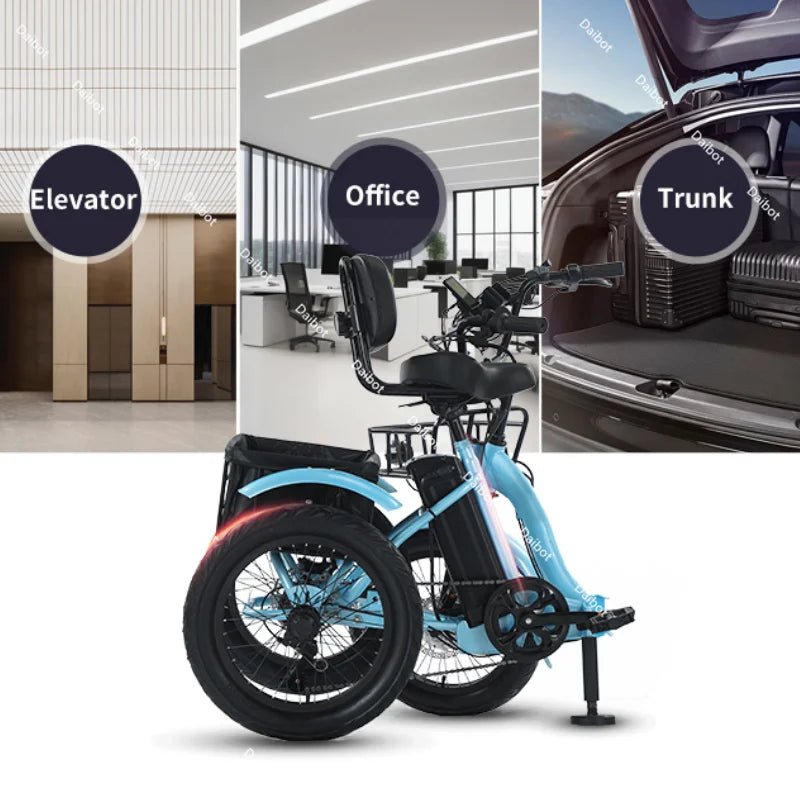 Advanced Electric Folding Tricycle With Powerful Battery For Commuters - Mobility Buy