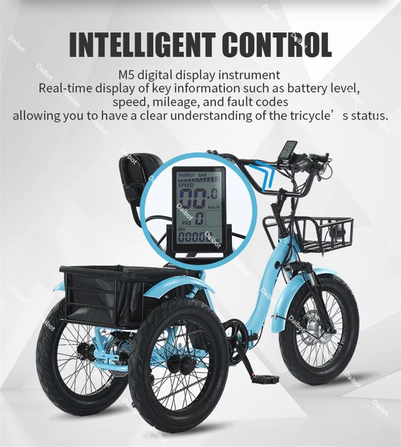 Advanced Electric Folding Tricycle With Powerful Battery For Commuters - Mobility Buy