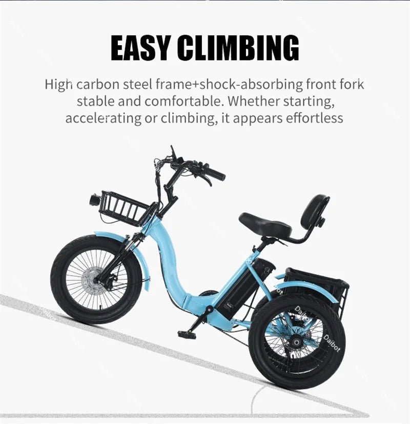 Advanced Electric Folding Tricycle With Powerful Battery For Commuters - Mobility Buy