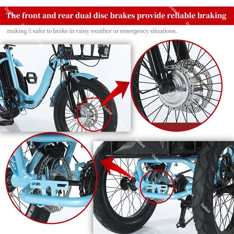 Advanced Electric Folding Tricycle With Powerful Battery For Commuters - Mobility Buy