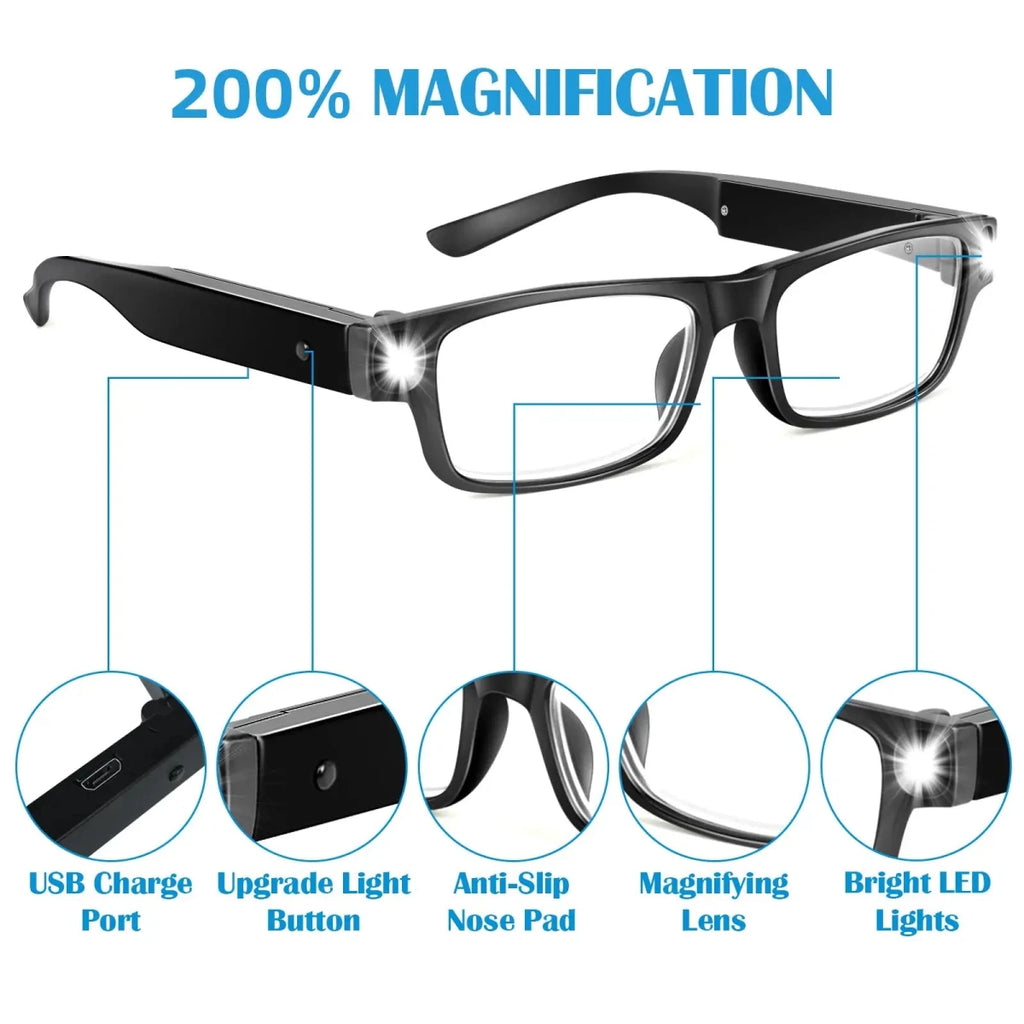 Crystal Clear Usb Rechargeable Led Magnifying Glass For Seniors - Mobility Buy