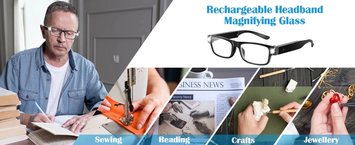 Crystal Clear Usb Rechargeable Led Magnifying Glass For Seniors - Mobility Buy