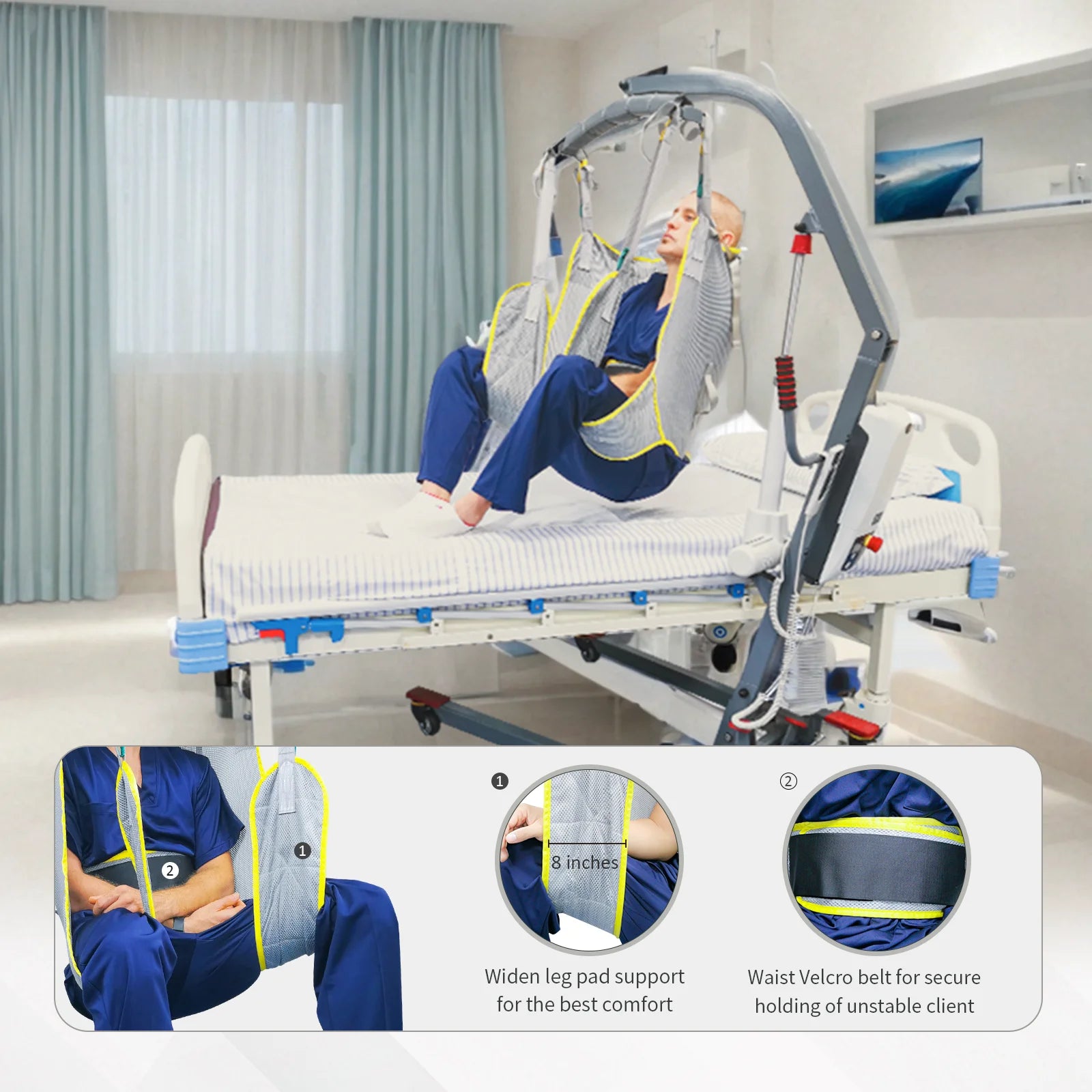 Ehucon 230kg Heavy Duty Mesh Patient Transfer And Toileting Sling - Mobility Buy