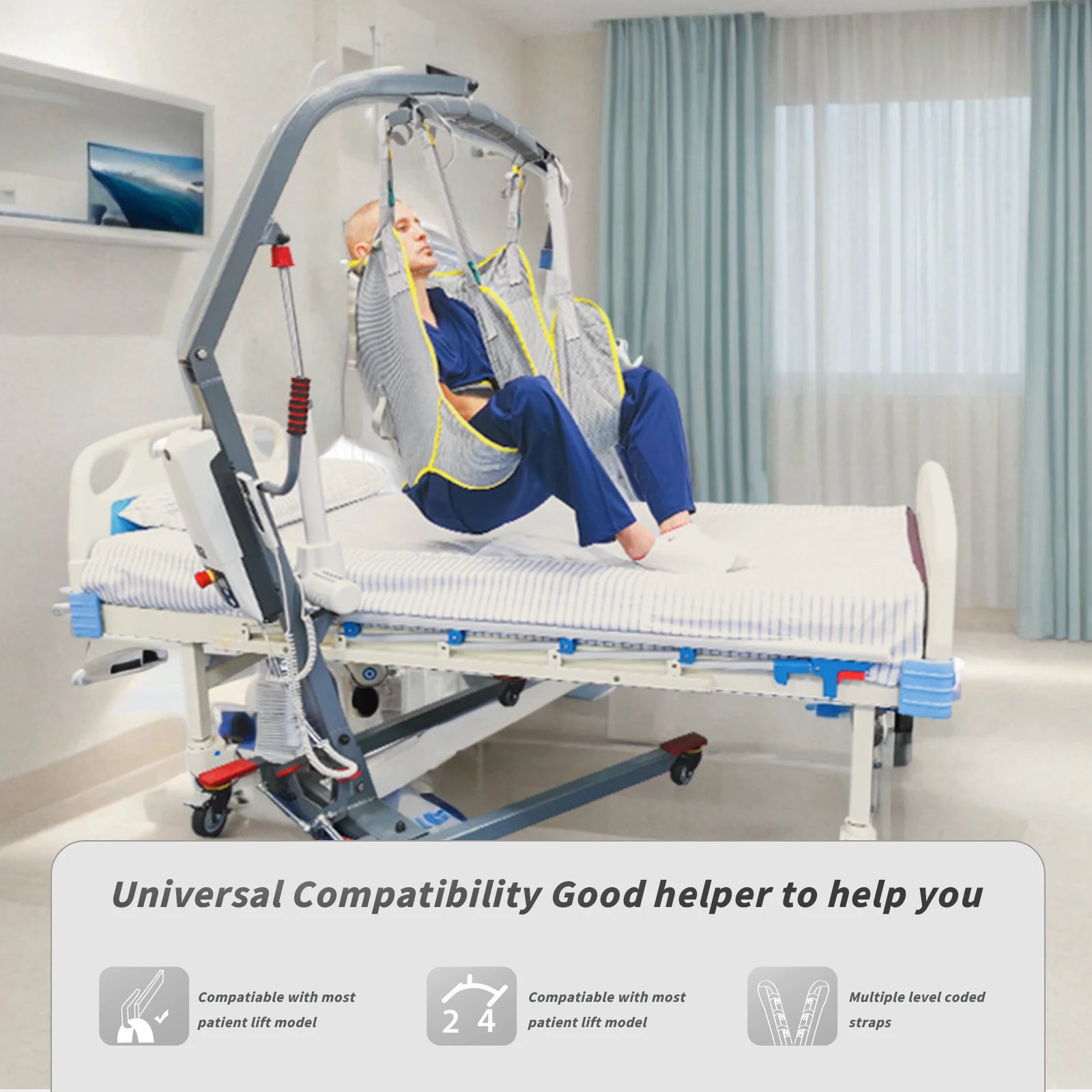 Ehucon 230kg Heavy Duty Mesh Patient Transfer And Toileting Sling - Mobility Buy