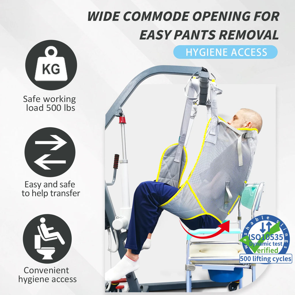 Ehucon 230kg Heavy Duty Mesh Patient Transfer And Toileting Sling - Mobility Buy