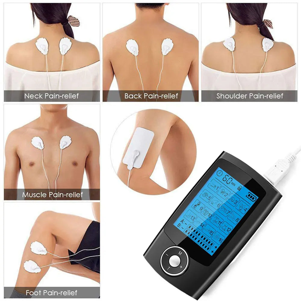 Electric EMS TENS Body Electromyostimulator, 2-channel, 16 massage modes - Mobility Buy