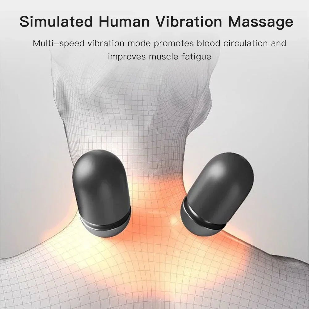 Electric Neck Massager Pillow Heating Vibration - Mobility Buy