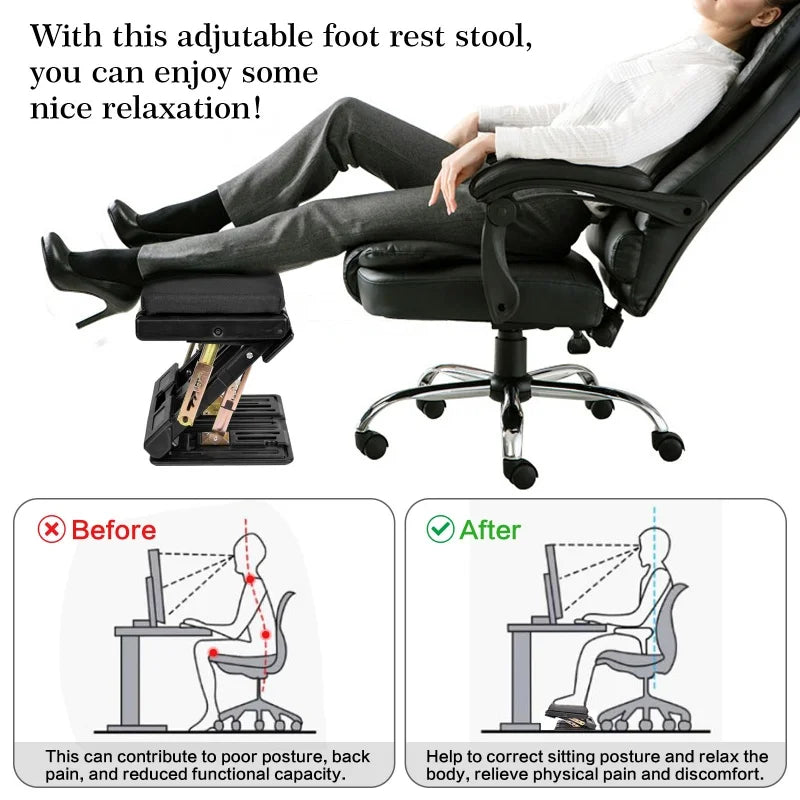 Ergonomic Adjustable Footrest With Four Position Height And Removable Pad - Mobility Buy