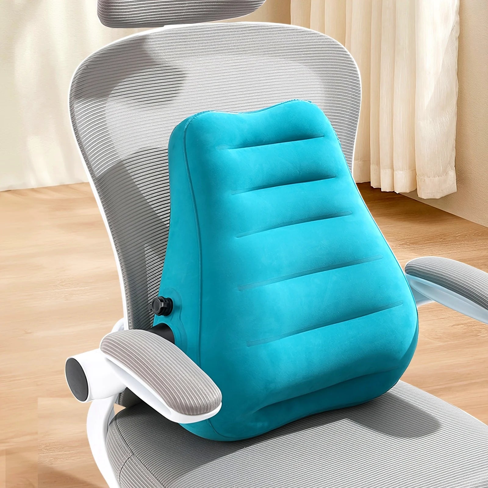 Ergonomic Inflatable Lumbar Support Pillow Press Type Cushion Enhances Back Comfort During Long-distance Flights - Mobility Buy