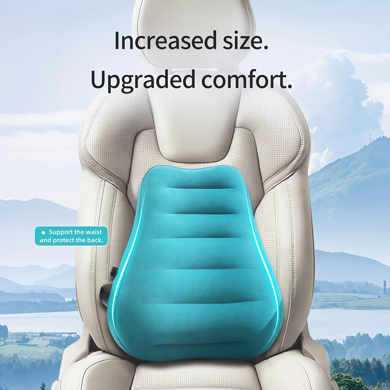 Ergonomic Inflatable Lumbar Support Pillow Press Type Cushion Enhances Back Comfort During Long-distance Flights - Mobility Buy