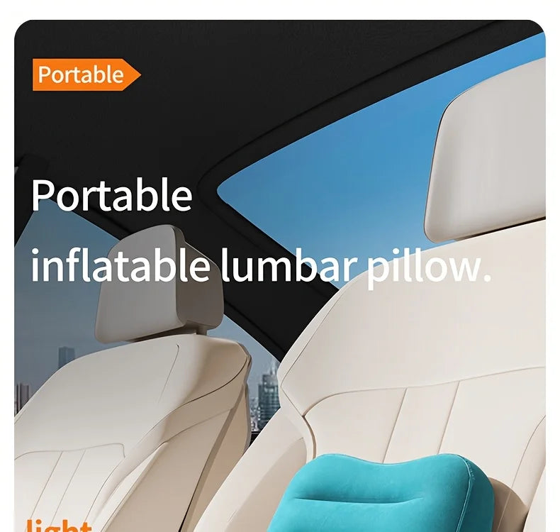 Ergonomic Inflatable Lumbar Support Pillow Press Type Cushion Enhances Back Comfort During Long-distance Flights - Mobility Buy