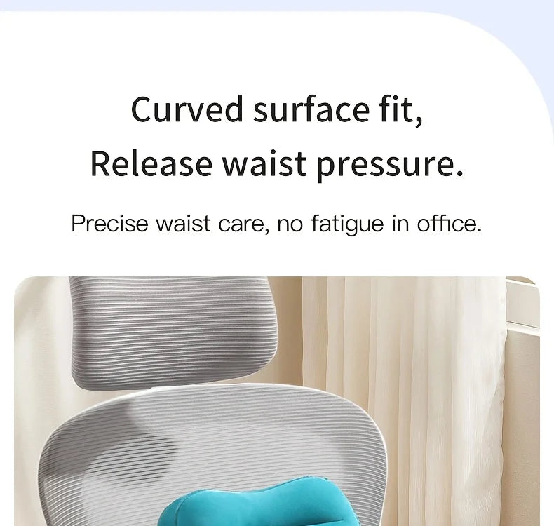 Ergonomic Inflatable Lumbar Support Pillow Press Type Cushion Enhances Back Comfort During Long-distance Flights - Mobility Buy