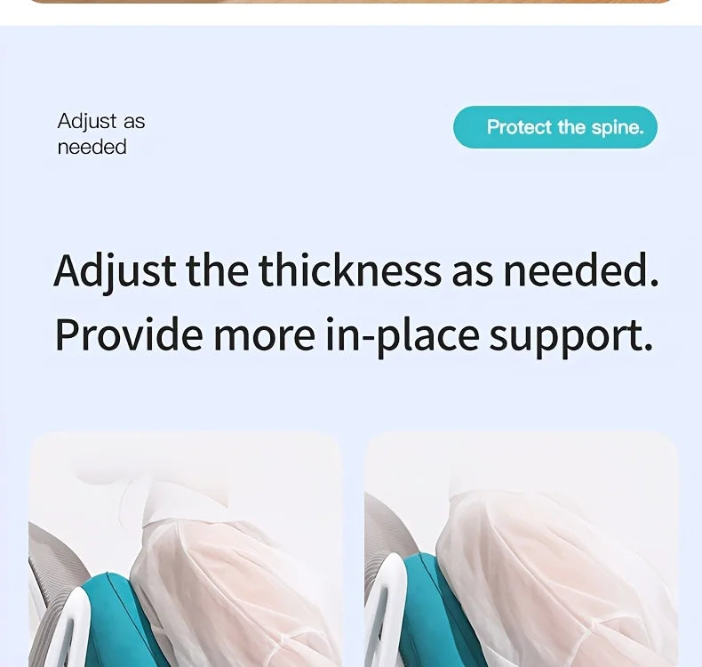 Ergonomic Inflatable Lumbar Support Pillow Press Type Cushion Enhances Back Comfort During Long-distance Flights - Mobility Buy