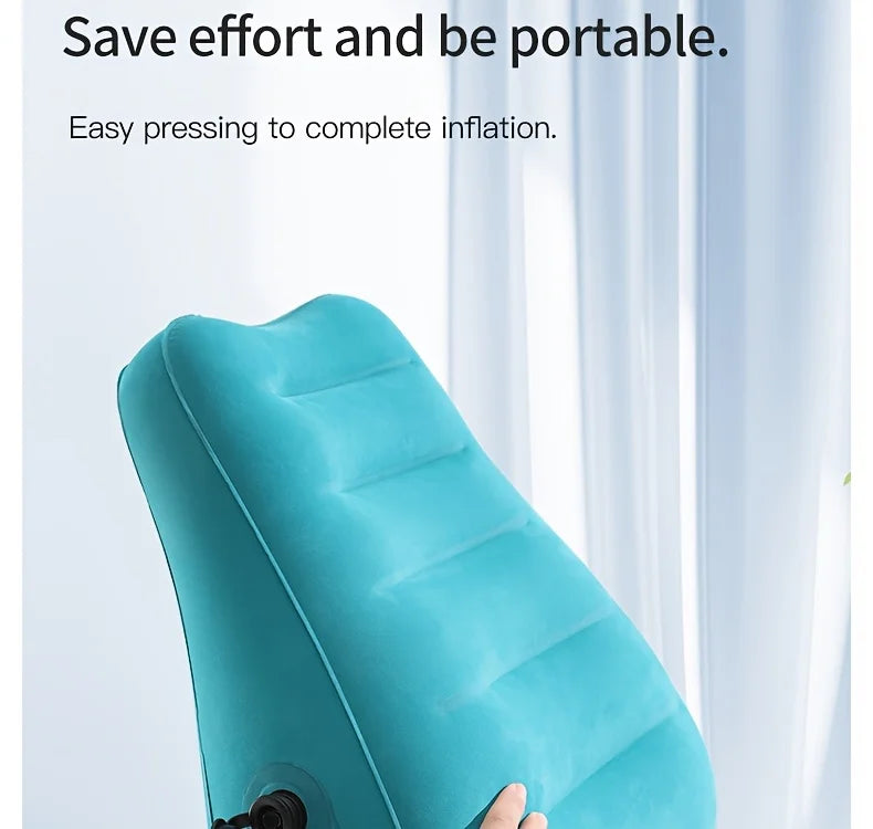 Ergonomic Inflatable Lumbar Support Pillow Press Type Cushion Enhances Back Comfort During Long-distance Flights - Mobility Buy