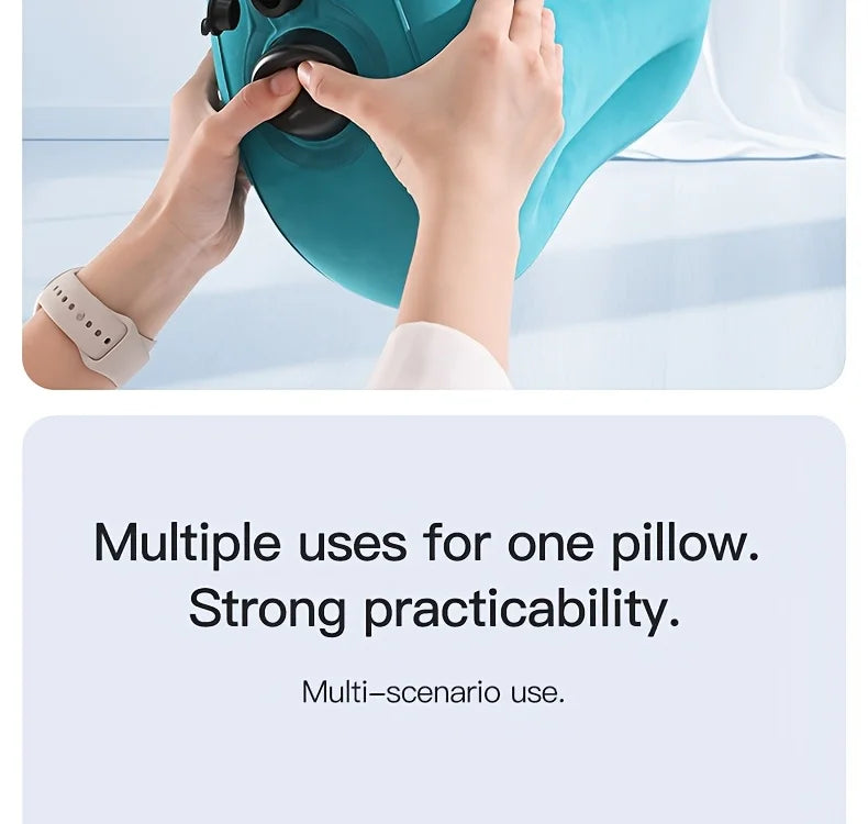 Ergonomic Inflatable Lumbar Support Pillow Press Type Cushion Enhances Back Comfort During Long-distance Flights - Mobility Buy