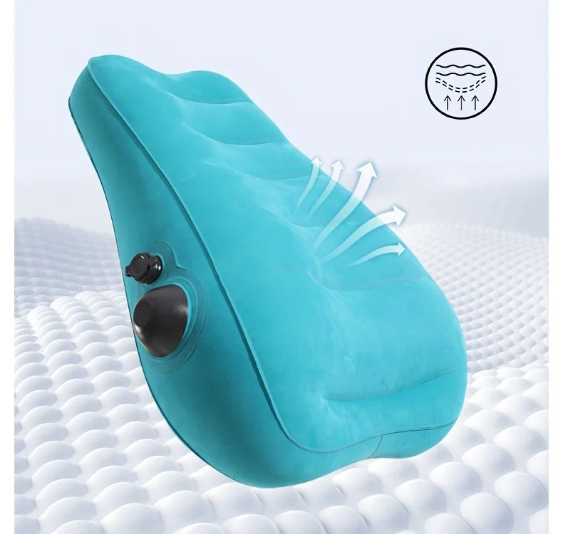 Ergonomic Inflatable Lumbar Support Pillow Press Type Cushion Enhances Back Comfort During Long-distance Flights - Mobility Buy