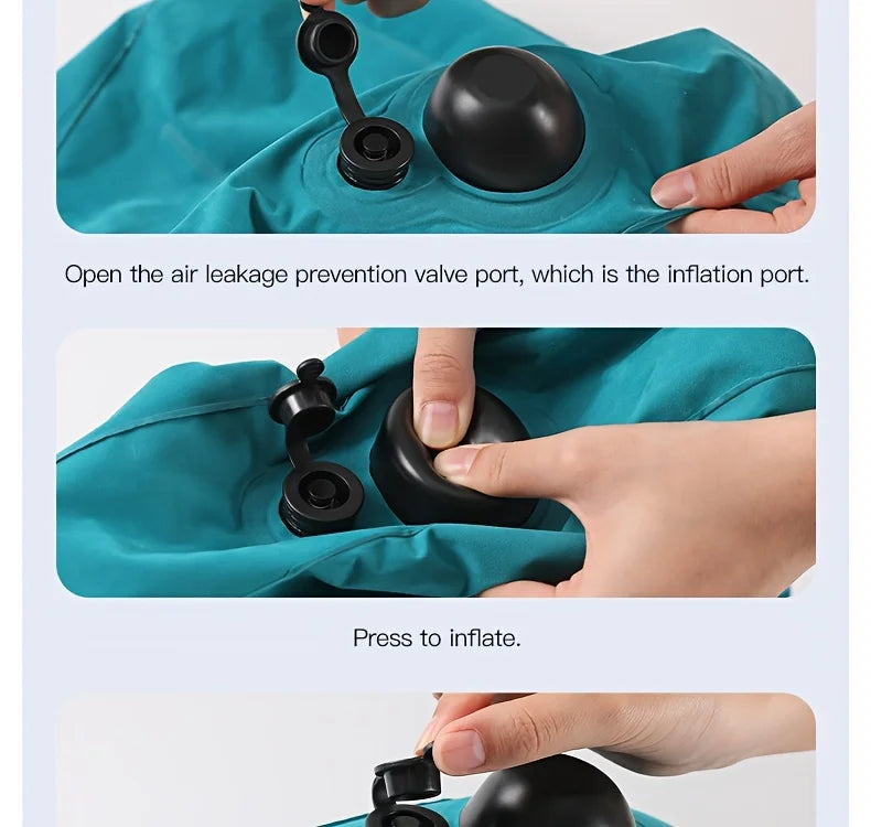 Ergonomic Inflatable Lumbar Support Pillow Press Type Cushion Enhances Back Comfort During Long-distance Flights - Mobility Buy