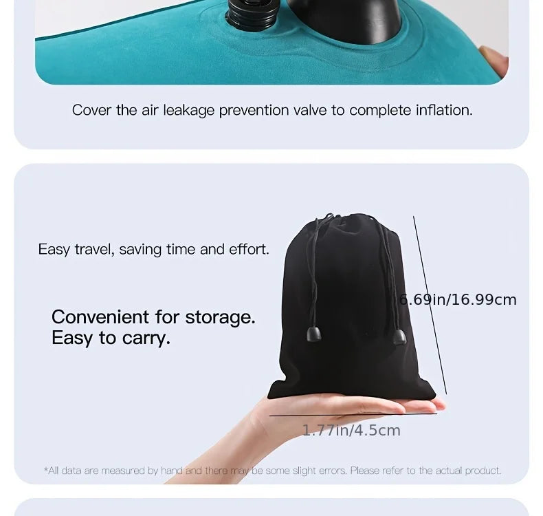 Ergonomic Inflatable Lumbar Support Pillow Press Type Cushion Enhances Back Comfort During Long-distance Flights - Mobility Buy