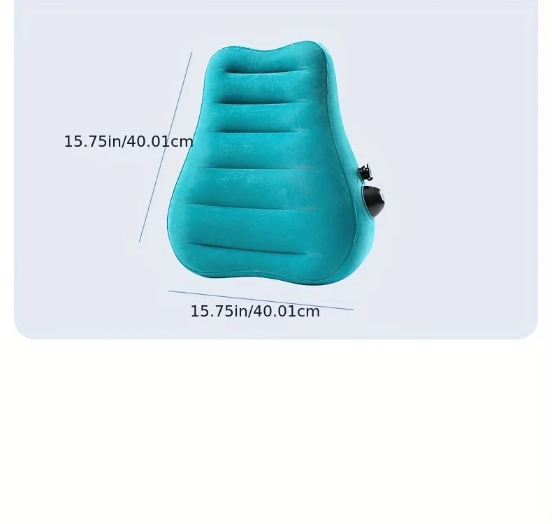 Ergonomic Inflatable Lumbar Support Pillow Press Type Cushion Enhances Back Comfort During Long-distance Flights - Mobility Buy