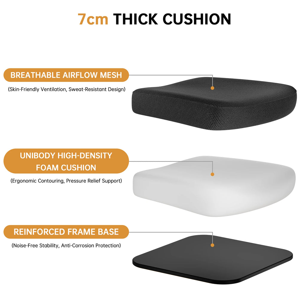 Ergonomic Office Chair High Back Armrest With Adjustable Headrest Lumbar Support - Mobility Buy
