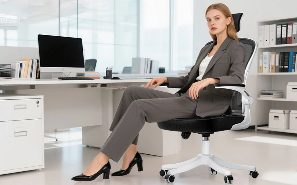 Ergonomic Office Chair High Back Armrest With Adjustable Headrest Lumbar Support - Mobility Buy