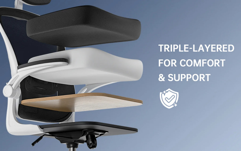 Ergonomic Office Chair High Back Armrest With Adjustable Headrest Lumbar Support - Mobility Buy