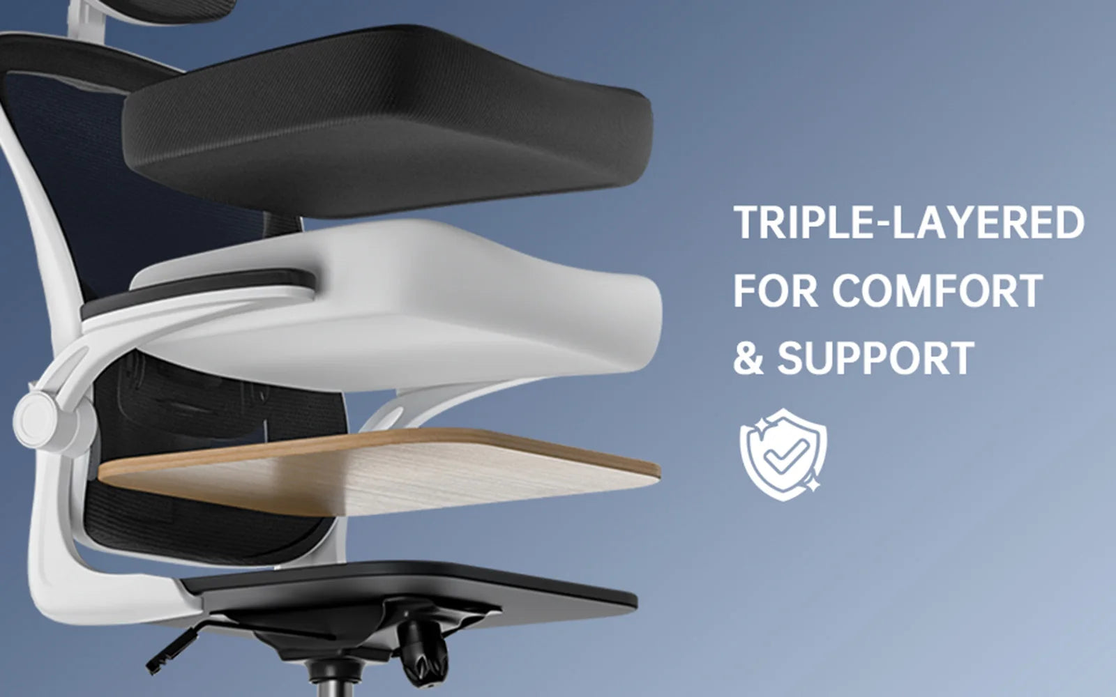 Ergonomic Office Chair High Back Armrest With Adjustable Headrest Lumbar Support - Mobility Buy