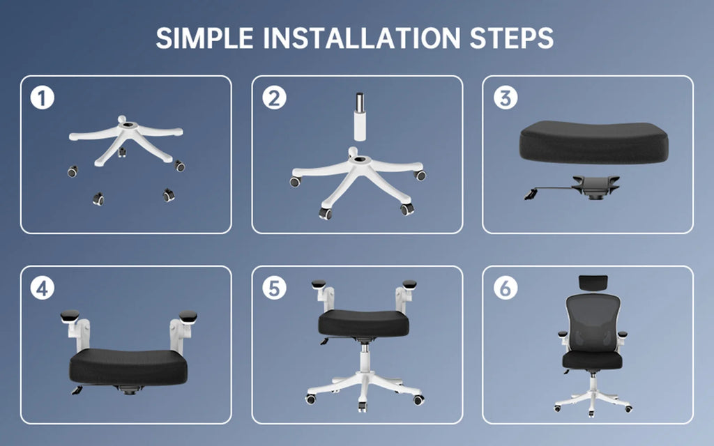 Ergonomic Office Chair High Back Armrest With Adjustable Headrest Lumbar Support - Mobility Buy