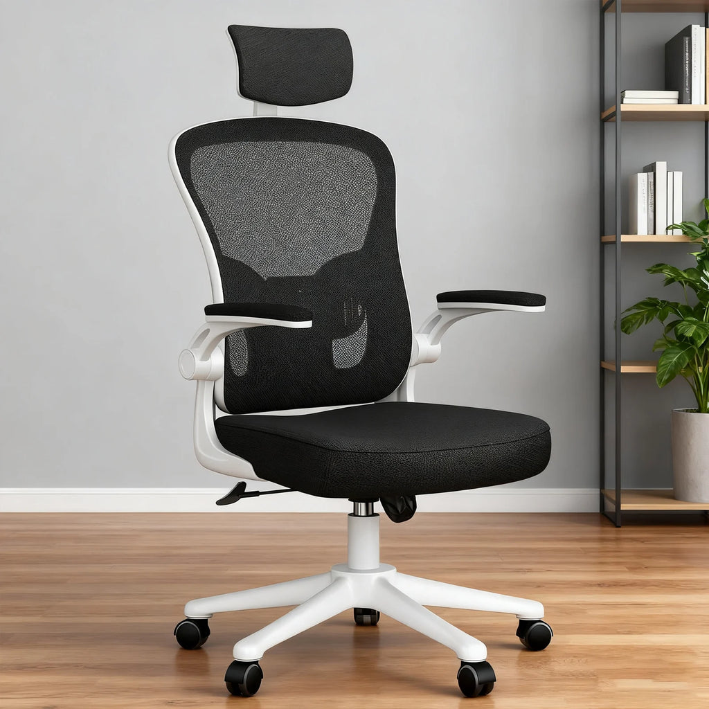 Ergonomic Office Chair High Back Armrest With Adjustable Headrest Lumbar Support - Mobility Buy