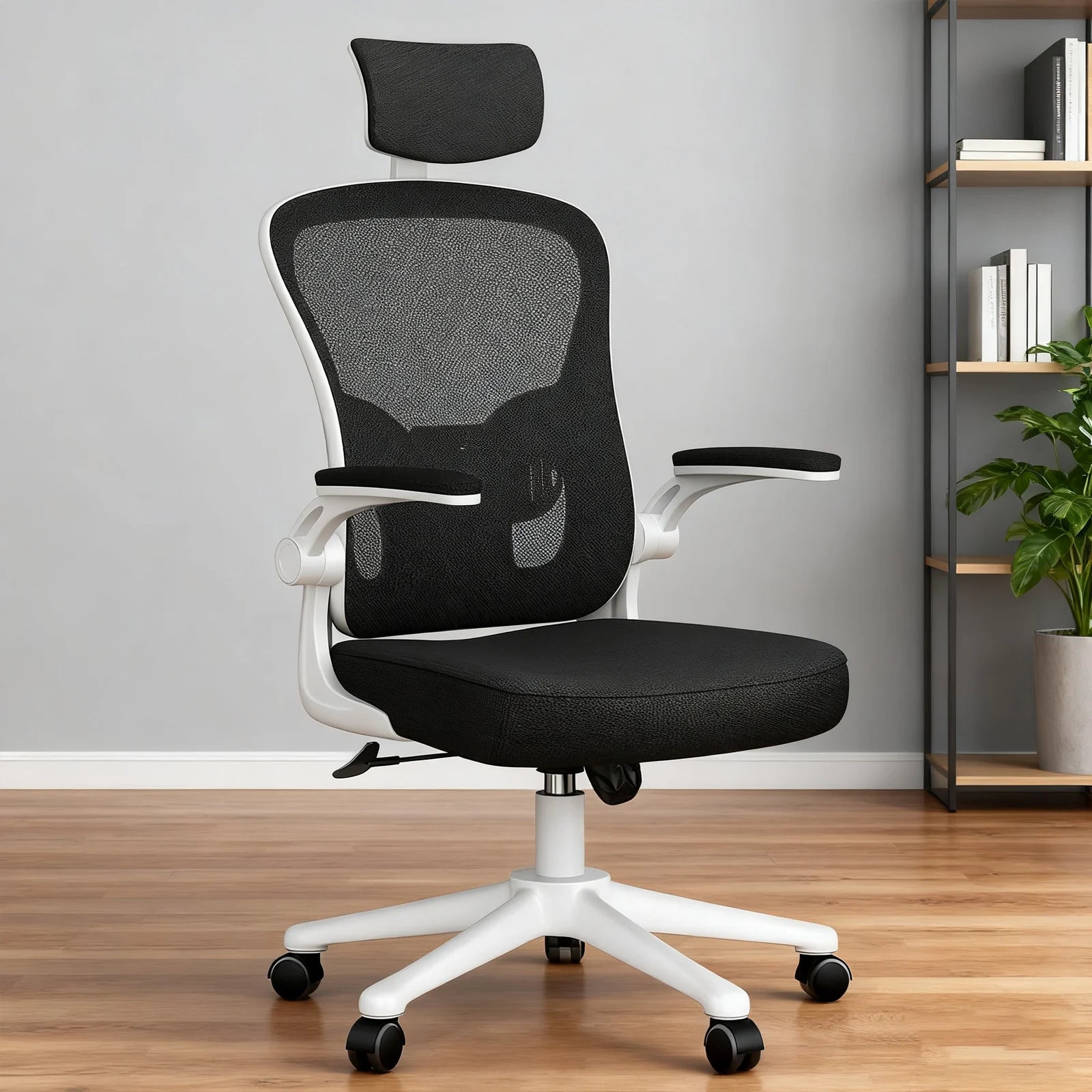Ergonomic Office Chair High Back Armrest With Adjustable Headrest Lumbar Support - Mobility Buy