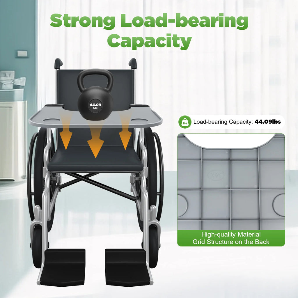 Essential Detachable Wheelchair Tray Table With Cup Holder For Patients - Mobility Buy