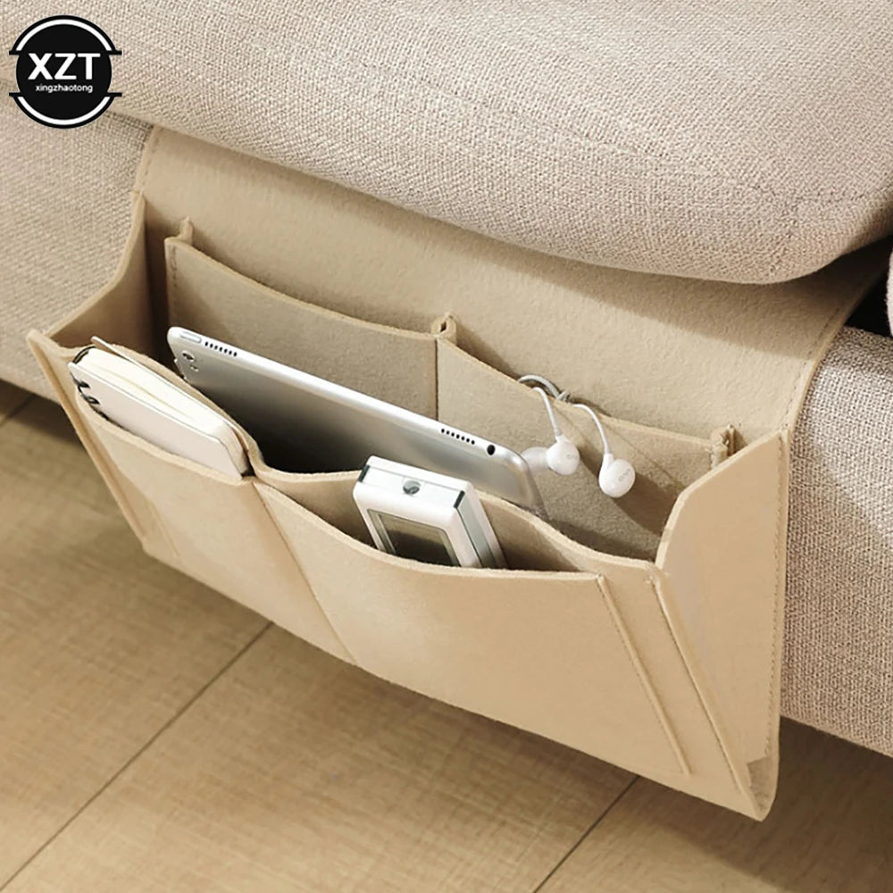 Felt Bedside Hanging Storage Organizer Pocket For Phone Books Magazines - Mobility Buy
