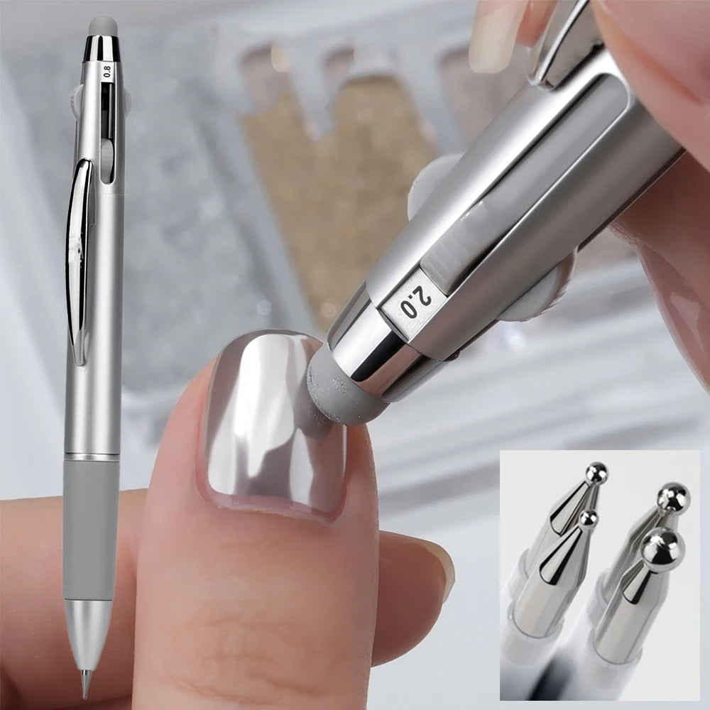 Five In One Nail Art Dotting Pen With Interchangeable Tips 0.8mm 1mm 1.6mm 2mm - Mobility Buy
