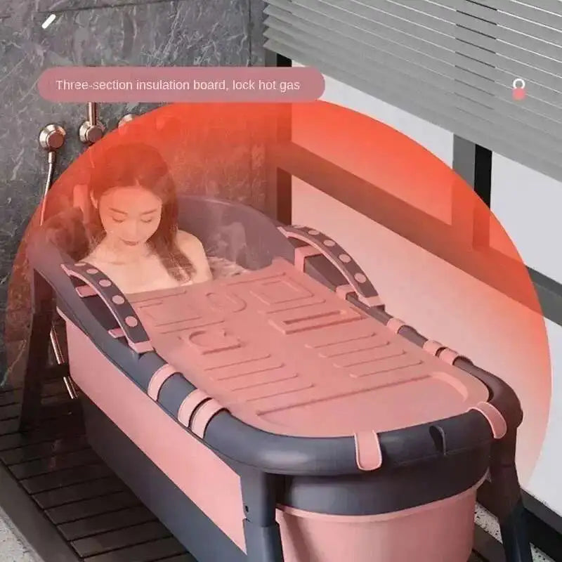 Foldable Adult Portable Bathtub Full Body Thickened Household Tub - Mobility Buy