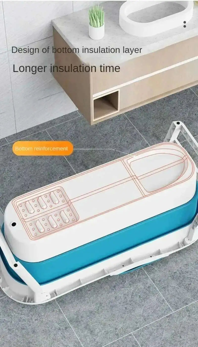 Foldable Adult Portable Bathtub Full Body Thickened Household Tub - Mobility Buy