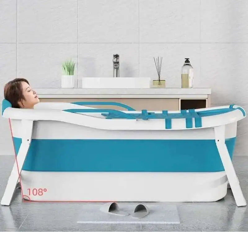 Foldable Adult Portable Bathtub Full Body Thickened Household Tub - Mobility Buy