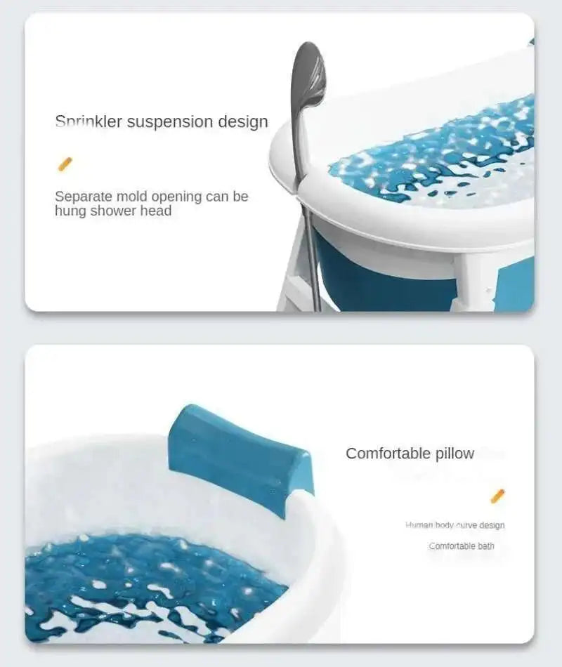 Foldable Adult Portable Bathtub Full Body Thickened Household Tub - Mobility Buy