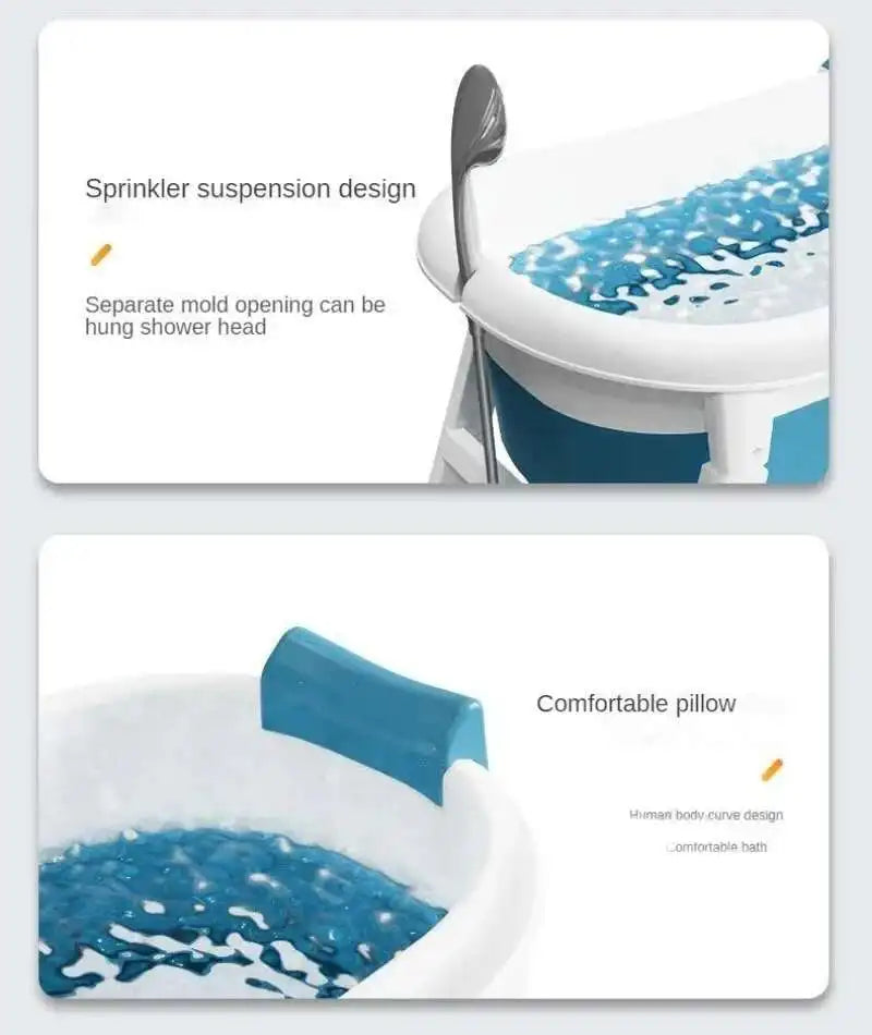 Foldable Adult Portable Bathtub Full Body Thickened Household Tub - Mobility Buy