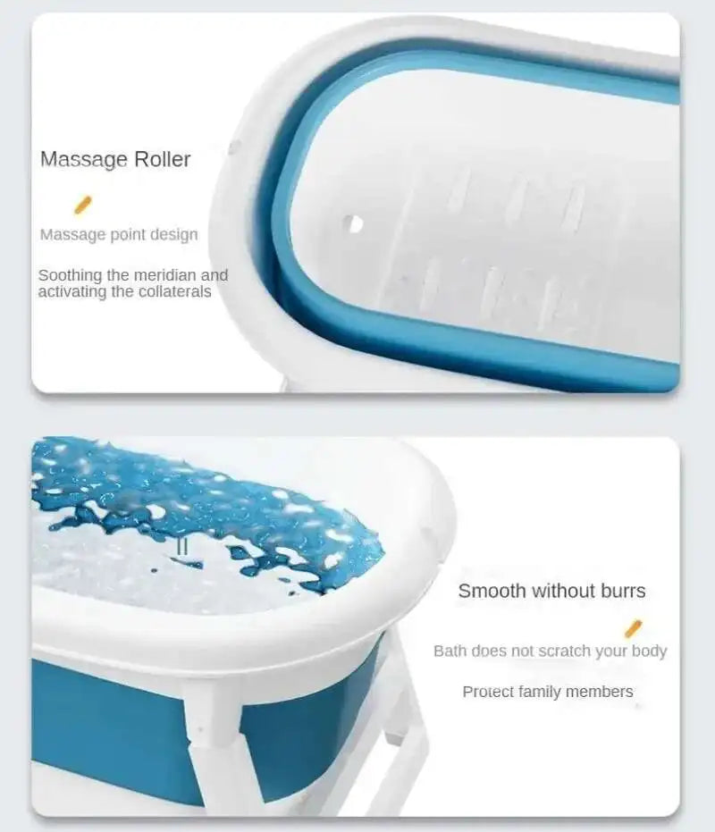 Foldable Adult Portable Bathtub Full Body Thickened Household Tub - Mobility Buy