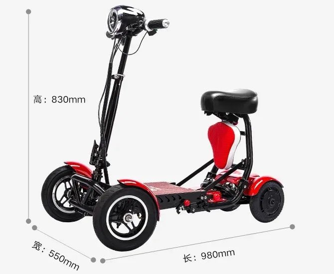 Foldable Electric Scooter Dual Motor Four Wheel For Elderly And Disabled - Mobility Buy