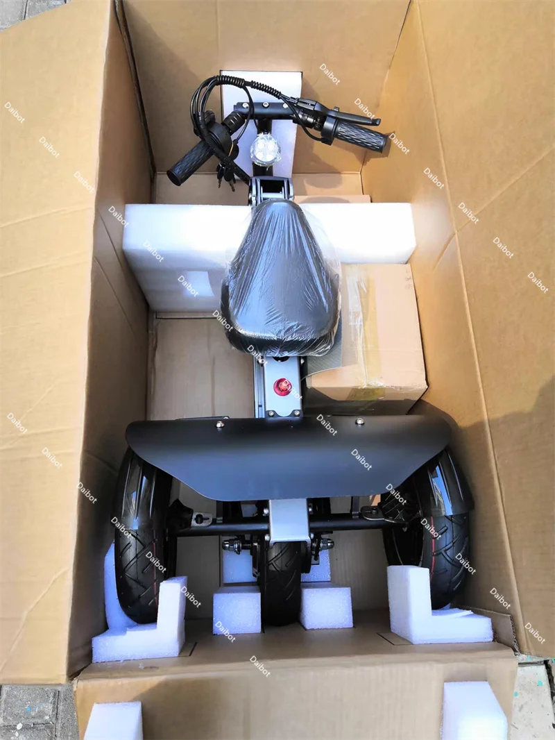 Foldable Three Wheel Electric Scooter With Seat 36V 350W Lightweight For Women - Mobility Buy