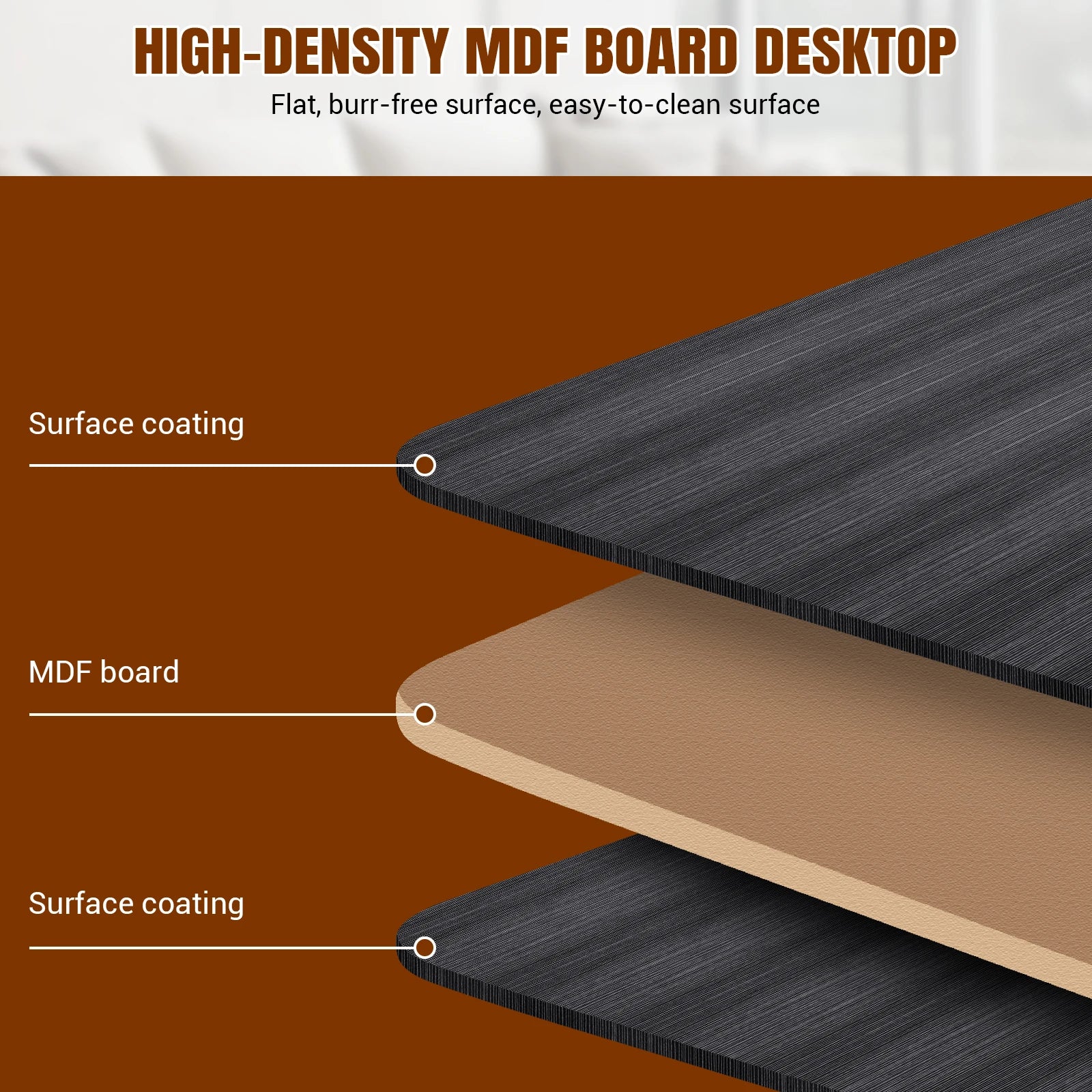 Foldable Wood Grain Laptop Desk With Adjustable Height And Cup Holder Black - Mobility Buy