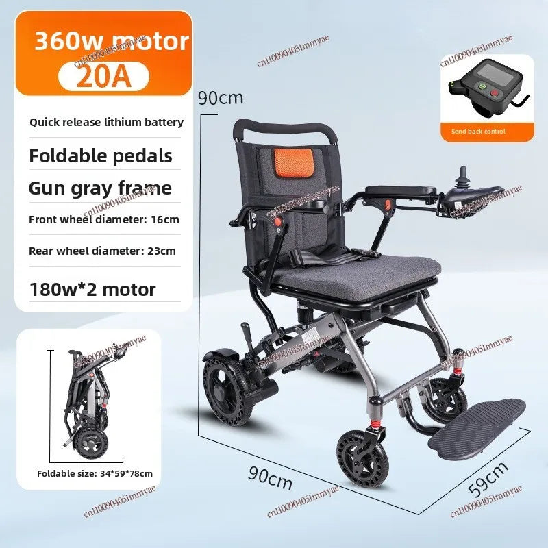Folding Mobility Chair For Seniors Lightweight Aluminum All Terrain Portable - Mobility Buy