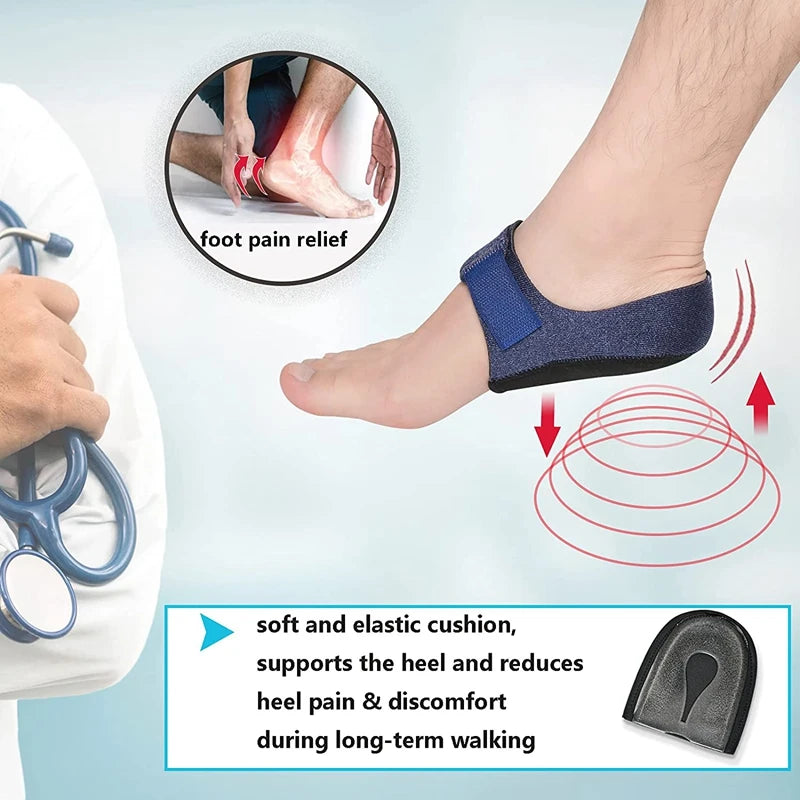 Gel Heel Cushion Feet Socks - Heel Cups Pads - Mobility Buy