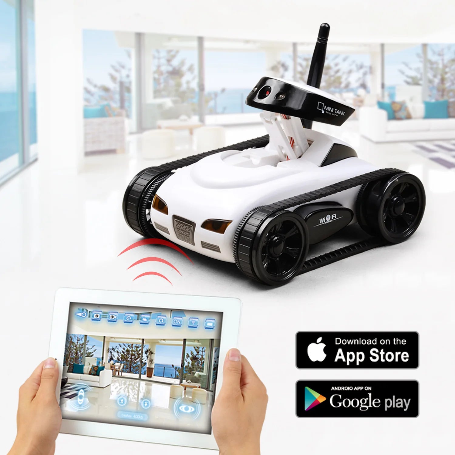 Gifit 777272 WiFi RC Tank With Camera Four Channel Toy For Kids - Mobility Buy
